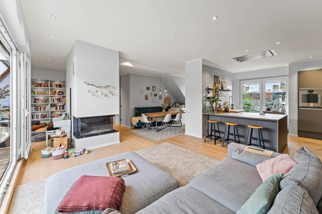 Immobilien Fotografie für den Verkauf einer Loft Wohnung. Immobilienfotograf Schweiz - Zürich. Innenaufnahmen